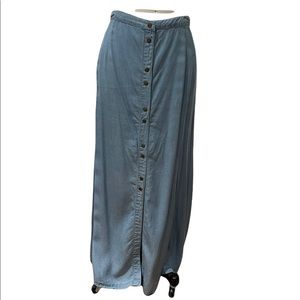 Forever 21 maxi lyocell denim skirt size large